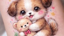 Cuteness Overload! Cutest Shih Tzu & Teddy Bear Tattoo 🐶💖