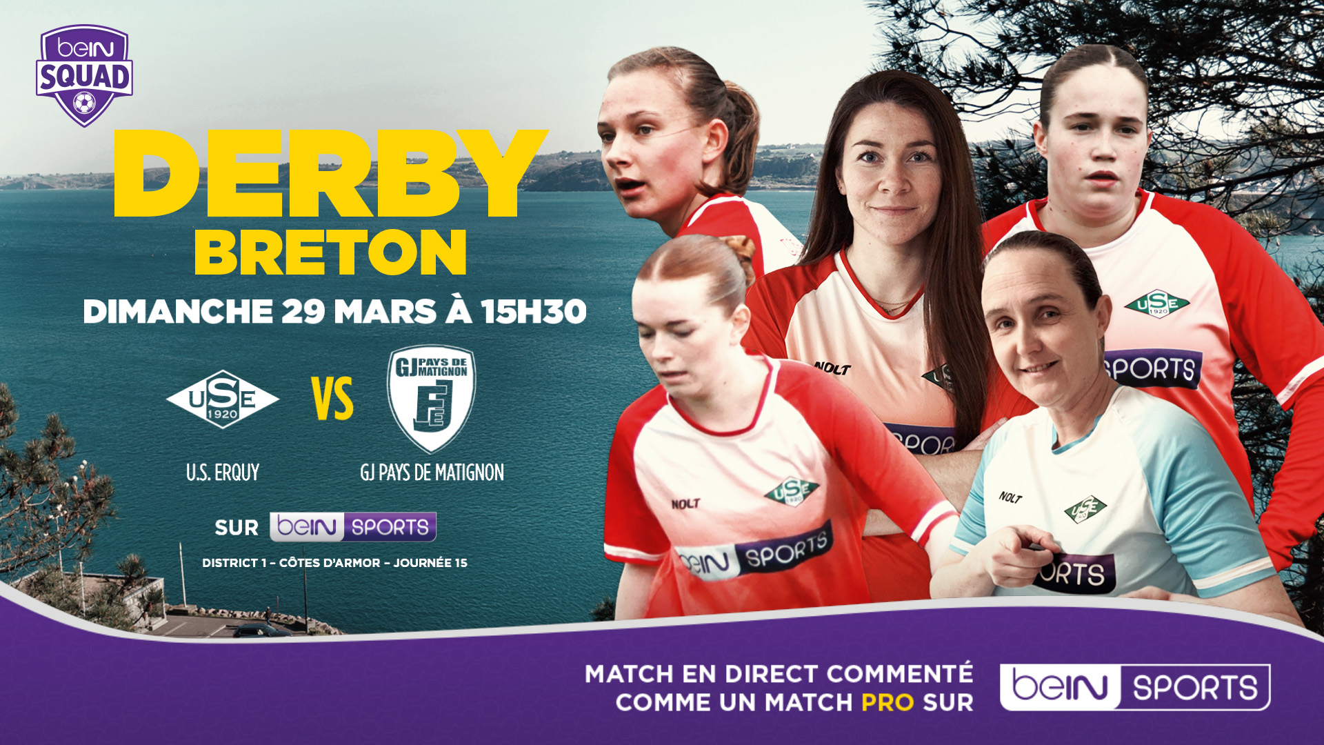 🚨 Le match amateur US Erquy - GJ Pays de Matignon dans les conditions d'un match de L1 en DIRECT !