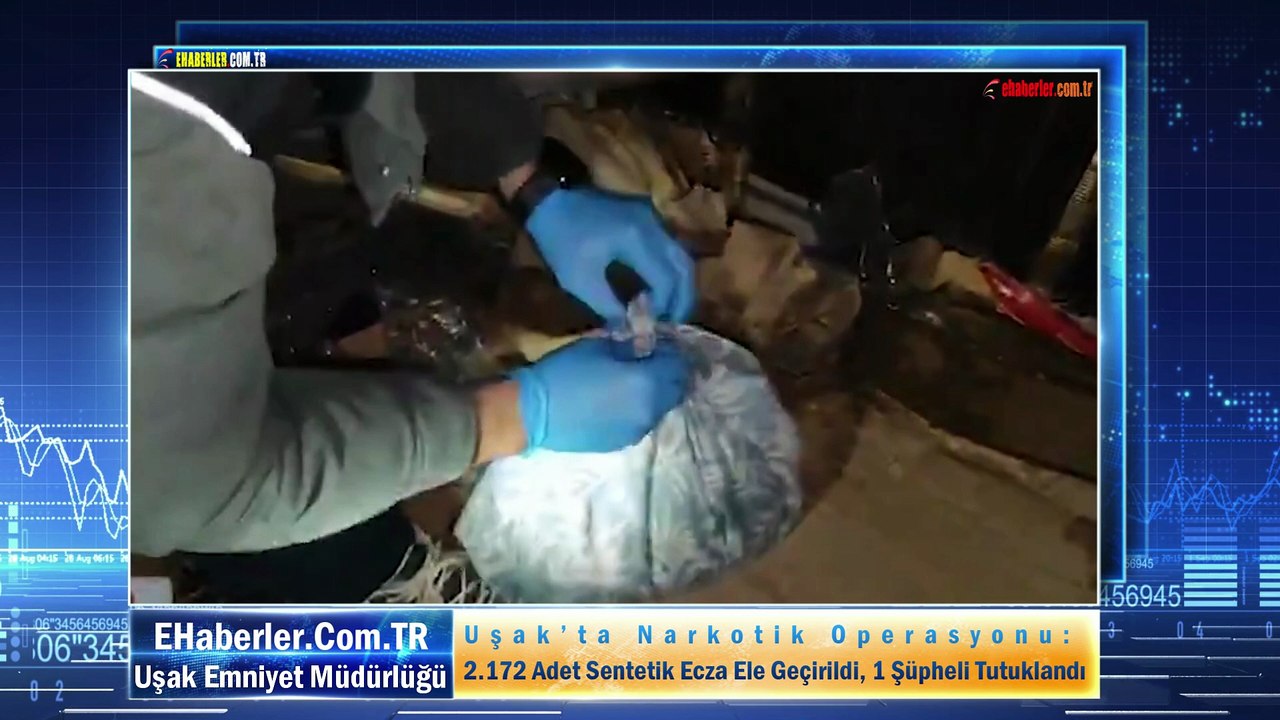 Uşak’ta Narkotik Operasyonu: 2.172 Adet Sentetik Ecza Ele Geçirildi, 1 Şüpheli Tutuklandı