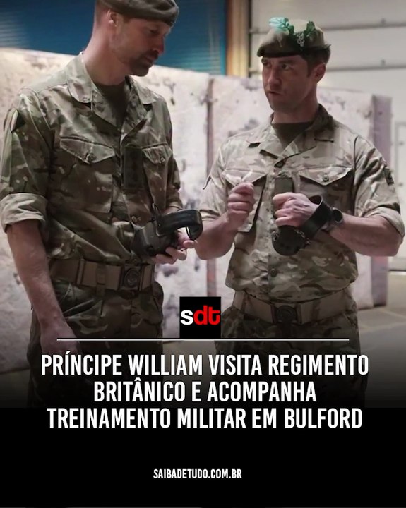 Príncipe William visita regimento britânico e acompanha treinamento militar em Bulford
