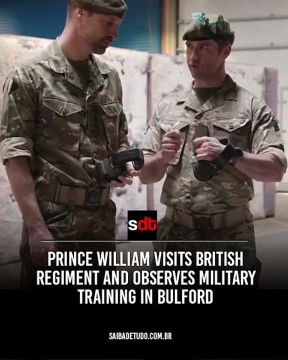 Prince William visits British regiment and observes military training in Bulford