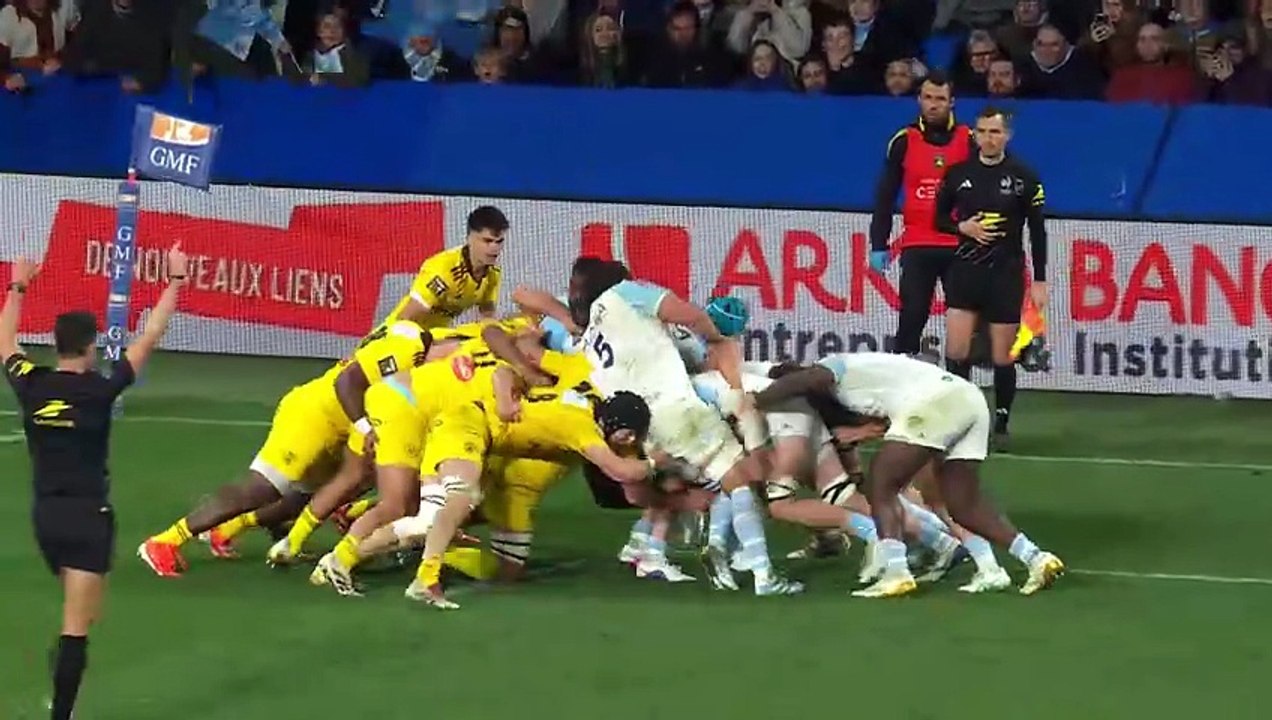 TOP 14 - Essai de Cheikh TIBERGHIEN (AB) - Aviron Bayonnais - Stade Rochelais