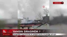 Zonguldak Çaycuma'da ev yangını korku ve paniğe yol açtı
