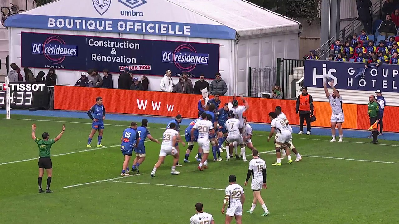 TOP 14 - Essai de Kyllian RINGUET 2 (USM) - Castres Olympique - US Montauban