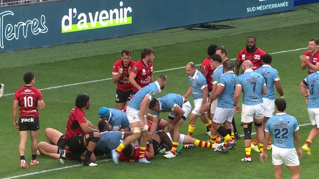 TOP 14 - Essai de Tom ECOCHARD (USAP) - USA Perpignan - RC Toulon