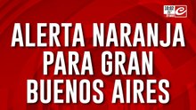 Alerta naranja para el Gran Buenos Aires