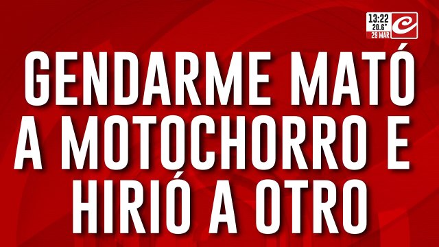 Gendarme mató a motochorro e hirió a otro