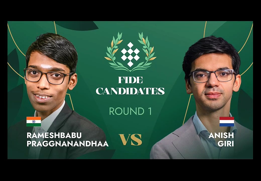 🔥 Praggnanandhaa starts the Candidates with a big win!  The Indian prodigy defeats Anish Giri in Round 1 of the Candidates Tournament 2026, showing brilliant strategy and calculation.  A strong statement in one of the toughest tournaments in chess.  ♟️ F