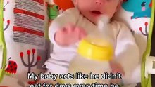 Süße Babys beim Essen
