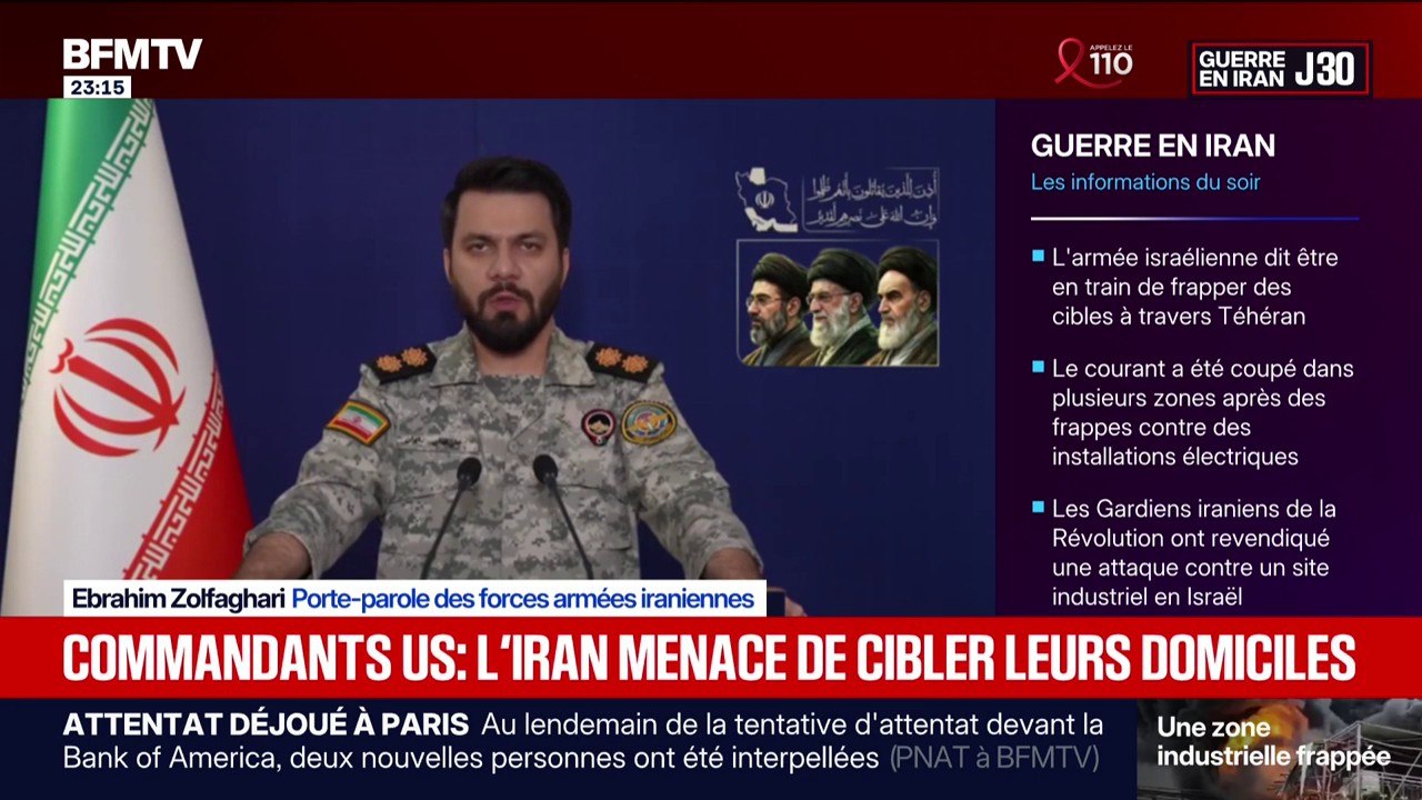 Guerre au Moyen-Orient: le porte-parole des forces armées iraniennes menace de cibler les domiciles des commandants israéliens et américains
