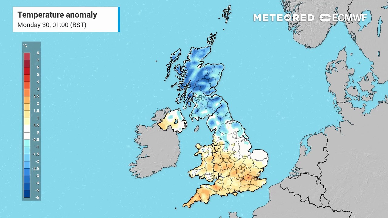 Temperatures doing tonight and tomorrow but likely to rise through the course of next week