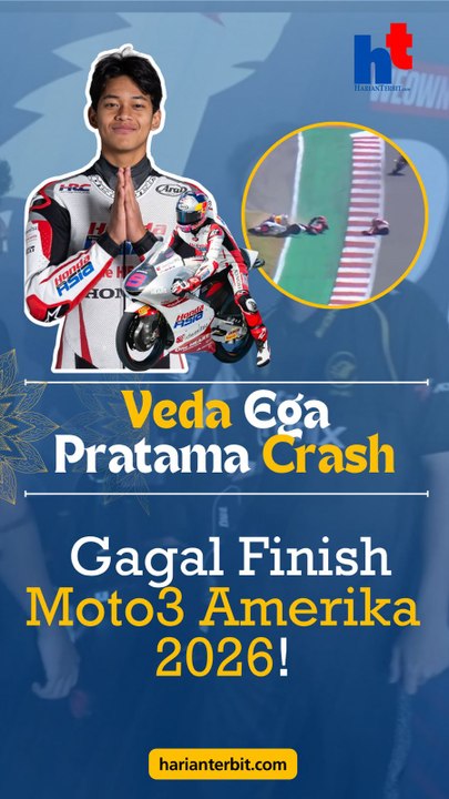 Veda Ega Pratama CrashGagal Finish Moto3 Amerika 2026!