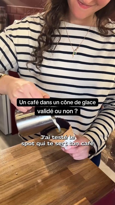 Le café dans un cône de glace #paris