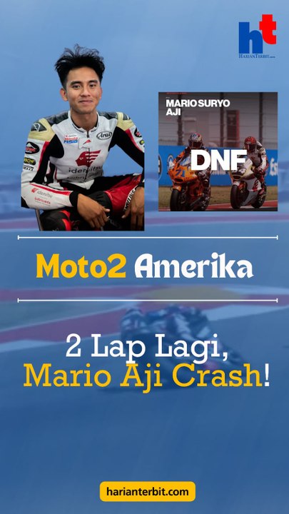 Moto2 Amerika, 2 Lap Lagi, Mario Aji Crash!