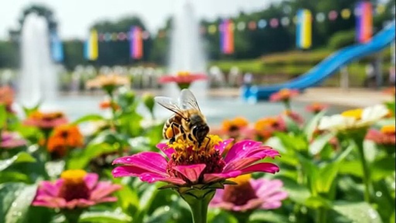 (88) A Wonderful Day!  Mama Cat Takes Ginger Sister & Tiger-Hat Kitten to the Water Park  - YouTube