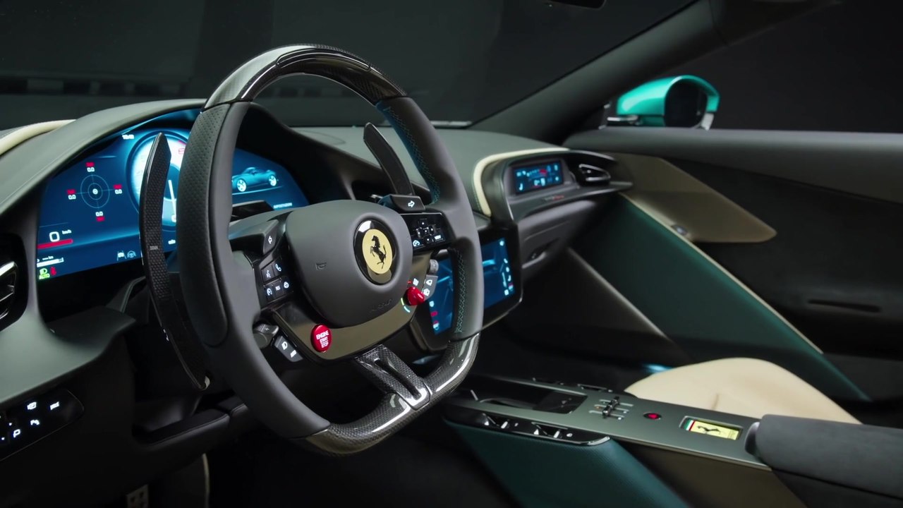 Ferrari Amalfi Spider Interior Design in Verde Costiera