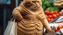 Fat & Cute Cat 😍🐱  Cooking Time Adventure & Fish Cravings!
