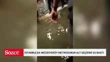 İstanbul’da Mecidiyeköy metrosunun alt geçidini su bastı