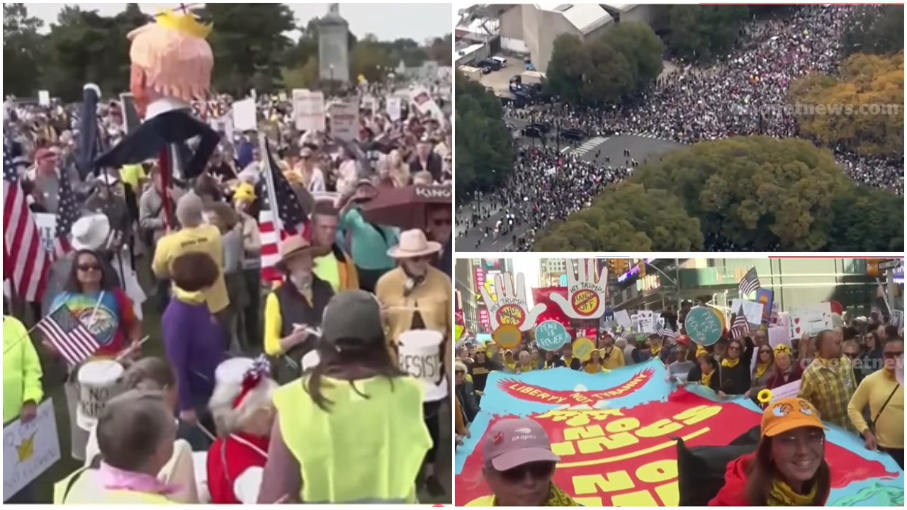 ಅಮೆರಿಕಾದಲ್ಲಿ 'ನೋ ಕಿಂಗ್ಸ್' ಆರ್ಭಟ.. ಟ್ರಂಪ್ ವಿರುದ್ಧ 90 ಲಕ್ಷ ಜನ! ಅಮೆರಿಕಾದಲ್ಲಿ ಭುಗಿಲೆದ್ದಿದೆ ಏಕೆ ಅಂತರ್ಯುದ್ಧದ ಭೀತಿ?