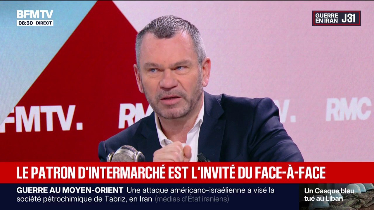Prix des carburants: "Beaucoup d'Intermarché travaillent aujourd'hui à prix coûtant", affirme Thierry Cotillard, président du groupement "Les Mousquetaires"