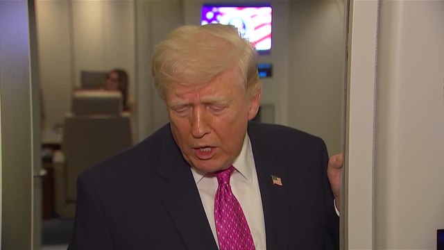 Trump unveils White House ballroom renderings aboard Air Force One