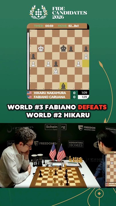 Caruana JUST DESTROYED Hikaru in the Candidates Round 1 #chessnetx #chess #candidates2026