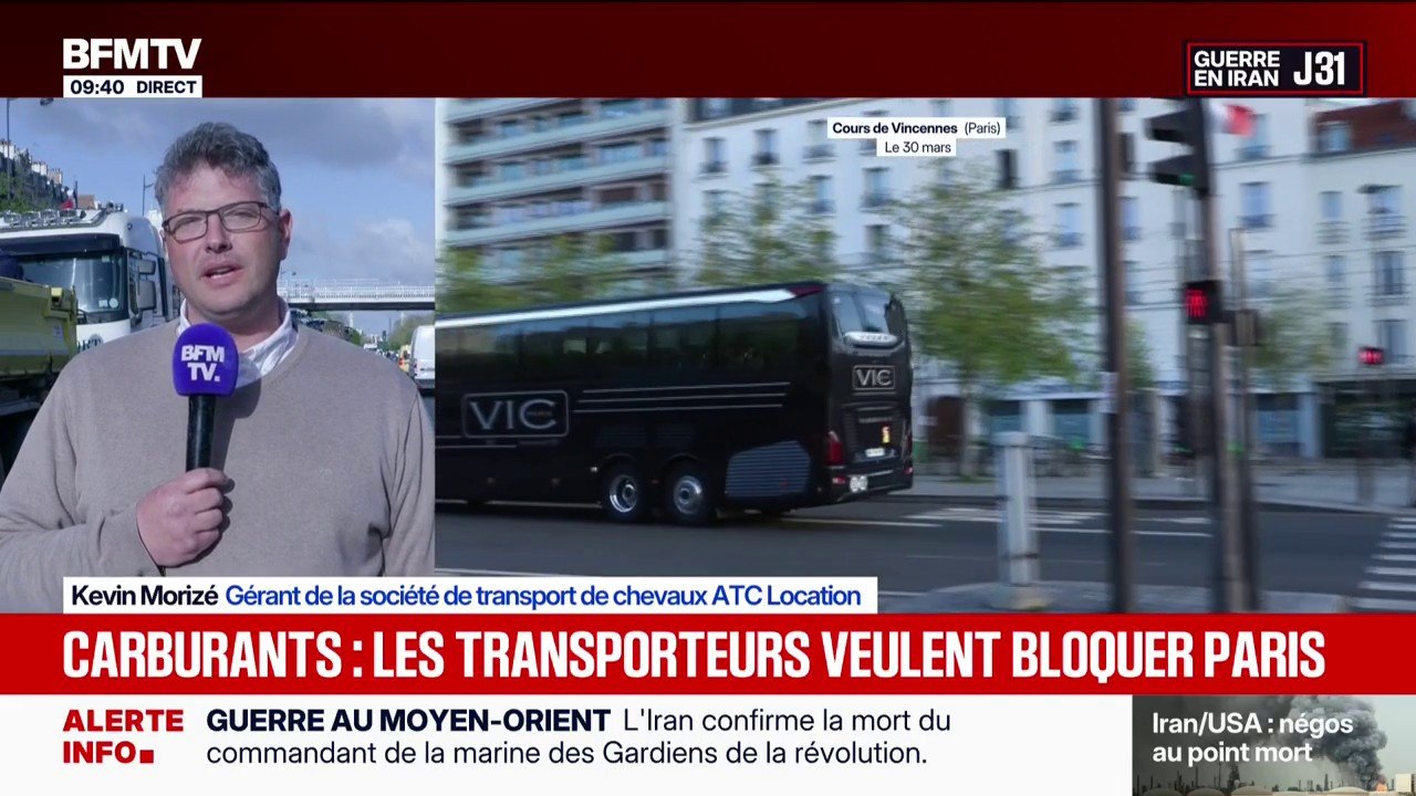 Hausse des prix du carburant: "La situation n'est pas tenable", estime Kevin Morizé, gérant d'une société de transport de chevaux
