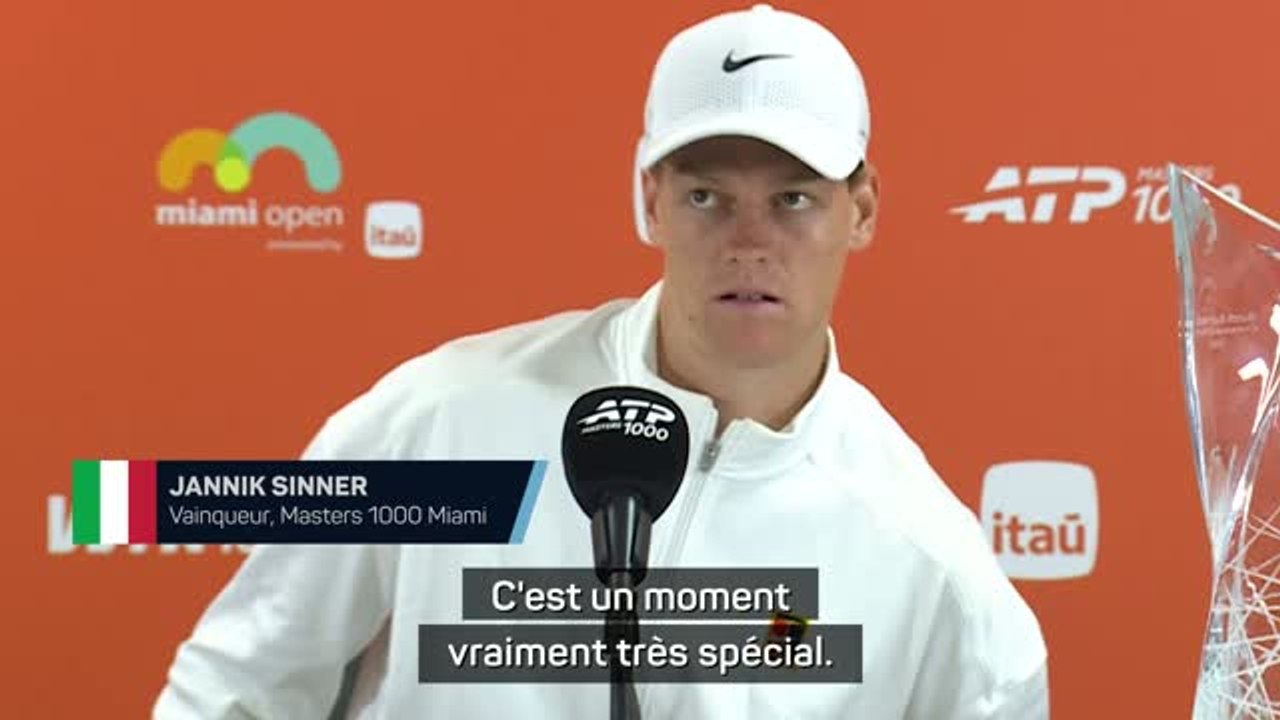 Miami - Sinner après son "Sunshine Double" : "C'est un moment vraiment très spécial"