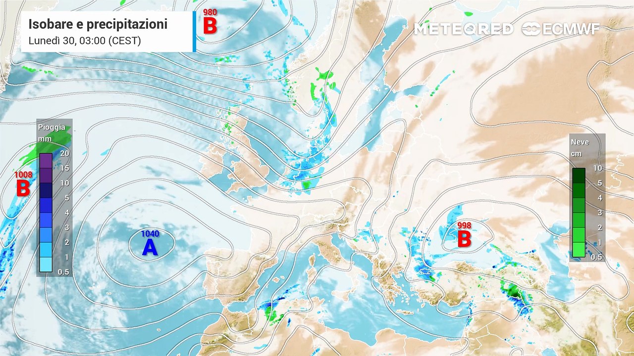 Instabilità diffusa sull'Italia meridionale a cavallo del cambio mese