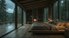 Heavy Rain Sounds for Deep Sleep  Rain Falling Outside a Cozy Fireplace Cabin