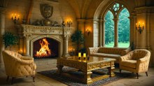 Cozy Morning by the Fireplace 🔥 Relaxing Fire Sounds