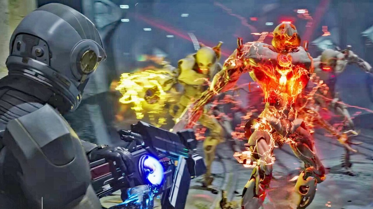 Kämpfe wie in Mass Effect: Exodus verschrottet Killerroboter mit Waffen, die eigentlich alle eine einzige sind