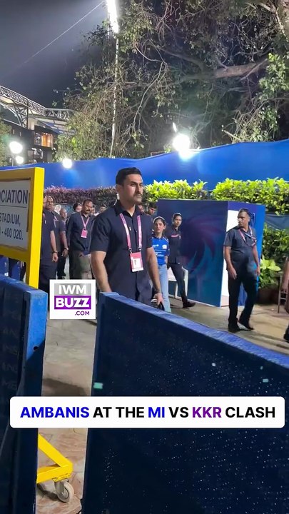 Mukesh Ambani was joined by daughter Isha Ambani, son Anant Ambani and daughter-in-law Radhika Merchant as they arrived at Wankhede Stadium for the MI vs KKR clash.