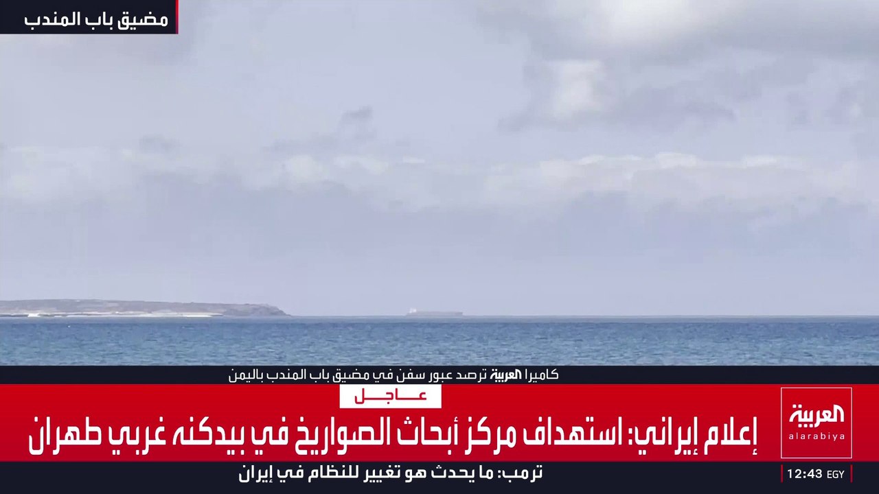 كاميرا العربية ترصد عبور سفن في مضيق باب المندب باليمن