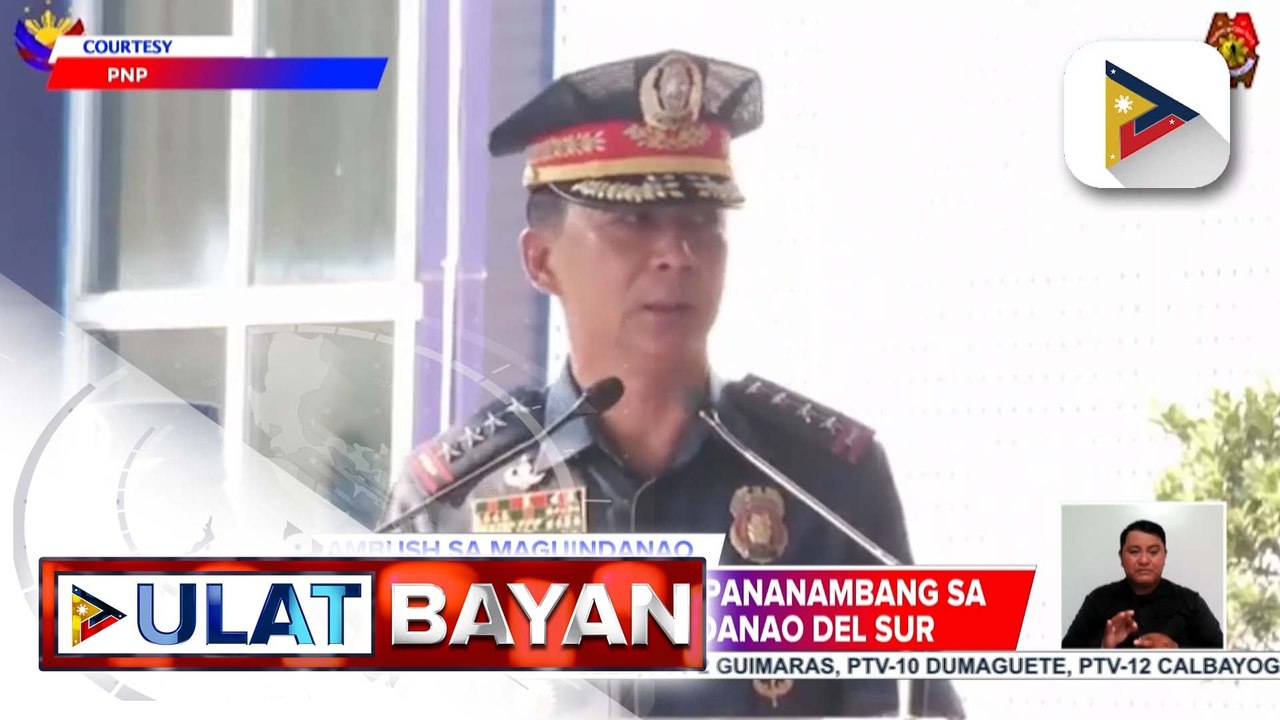 PNP, tukoy na ang motibo sa pag-ambush sa 5 pulis sa Shariff Aguak, Maguindanao del Sur |  ulat ni Ryan Lesigues