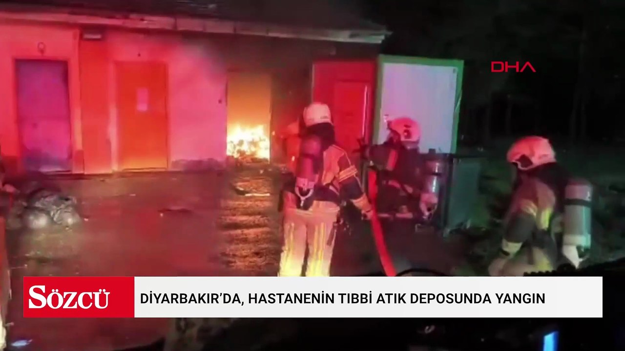 Diyarbakır’da, hastanenin tıbbi atık deposunda yangın