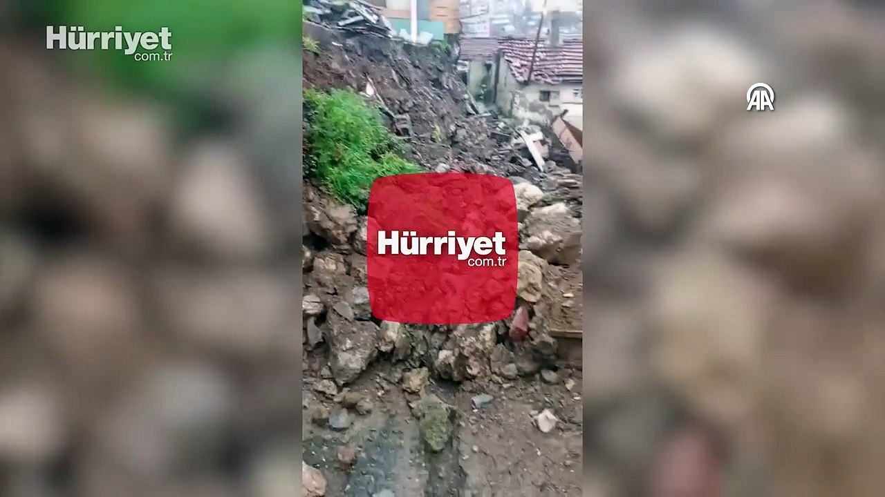 İstanbul'da yağışın etkisiyle toprak kaymaları yaşandı