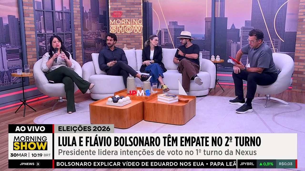 Eleições 2026: Lula e Flávio Bolsonaro empatam no 2º turno