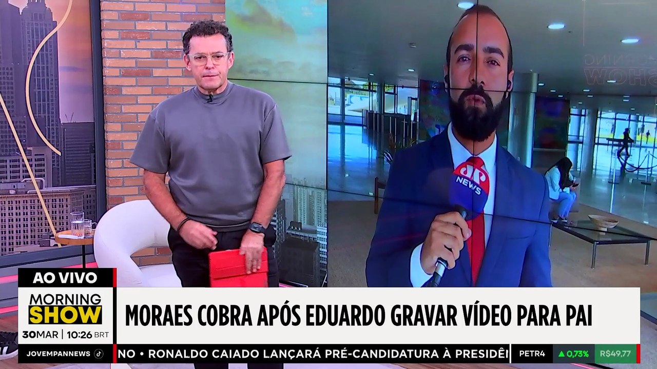 Moraes dá 24 horas para defesa de Bolsonaro explicar vídeo gravado por Eduardo nos EUA