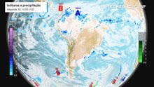 Segunda-feira, 30 de março: Previsão de nebulosidade, chuva e pressão a nível médio do mar.