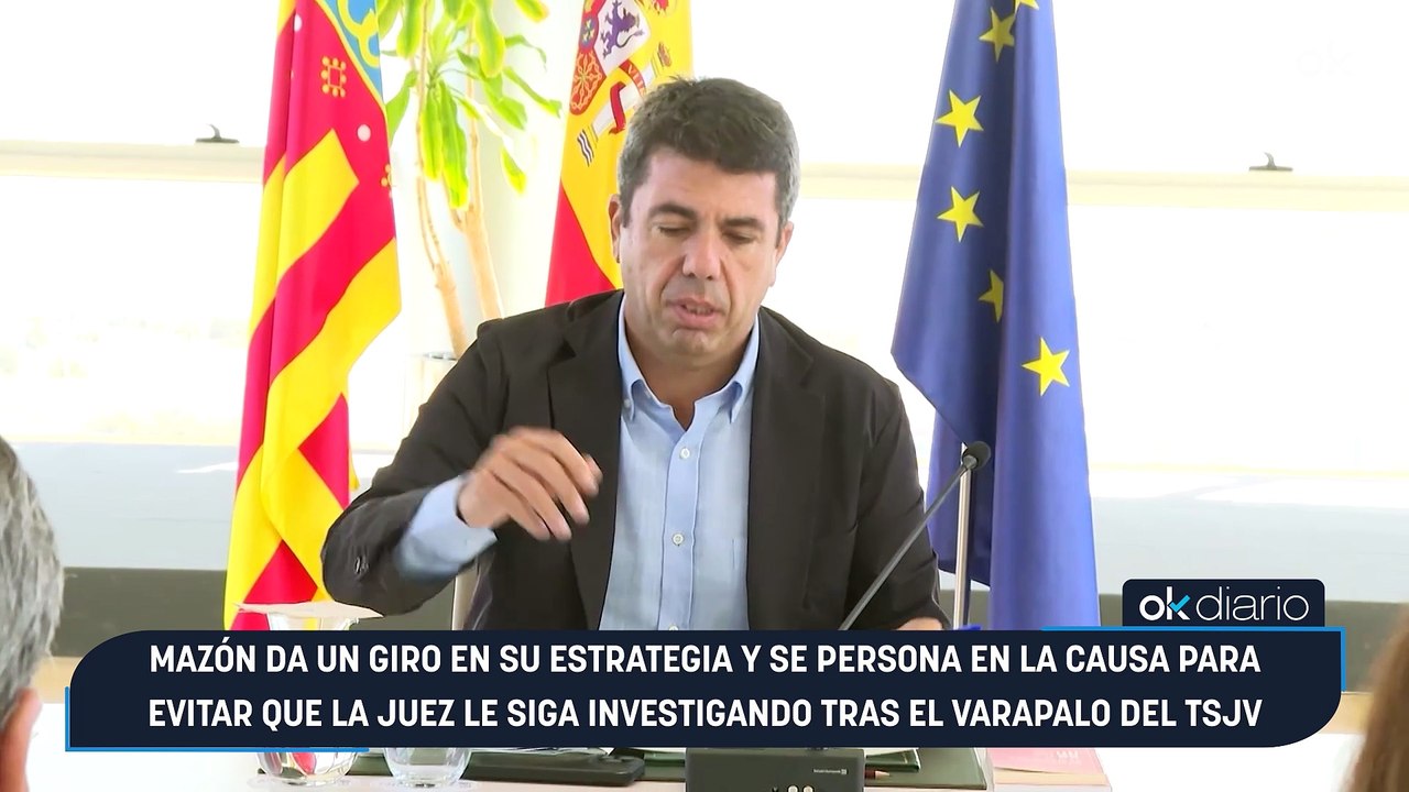 Mazón da un giro en su estrategia y se persona en la causa para evitar que la juez le siga investigando tras el varapalo del TSJV