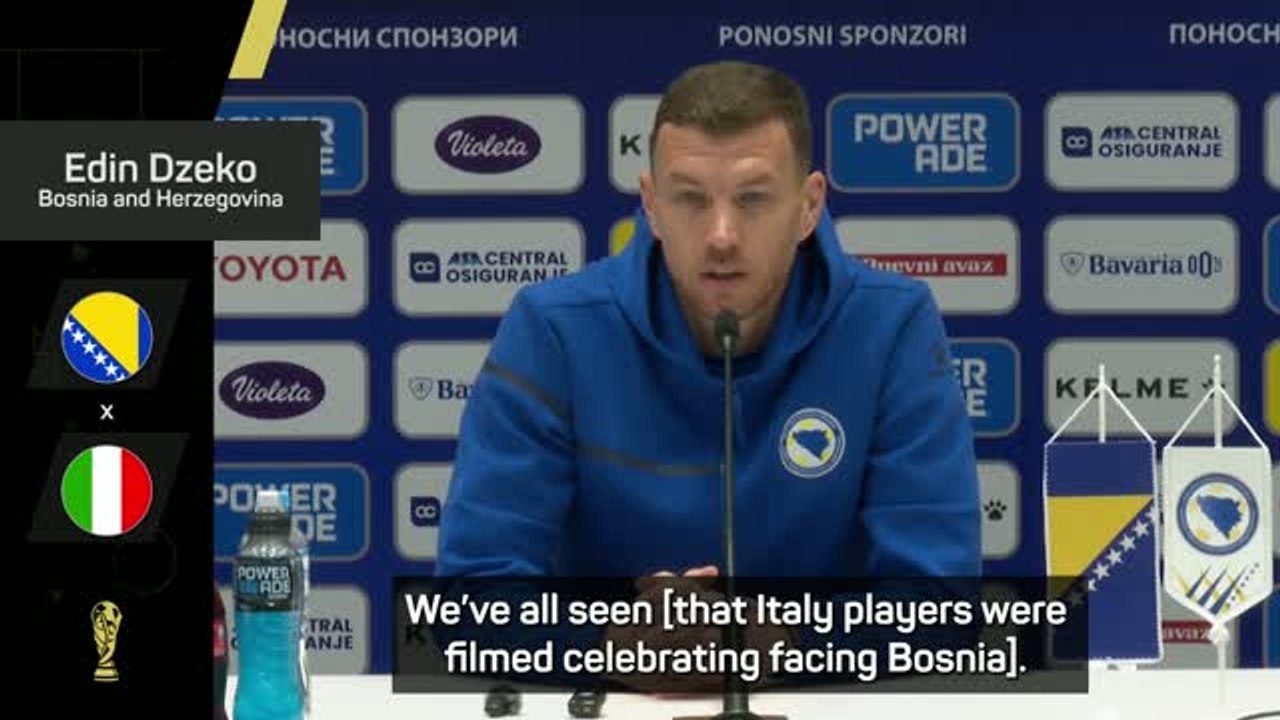 Dzeko senses 'fear' from Italy after celebrating facing Bosnia