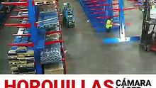 Horquilla de carretilla con cámara y láser