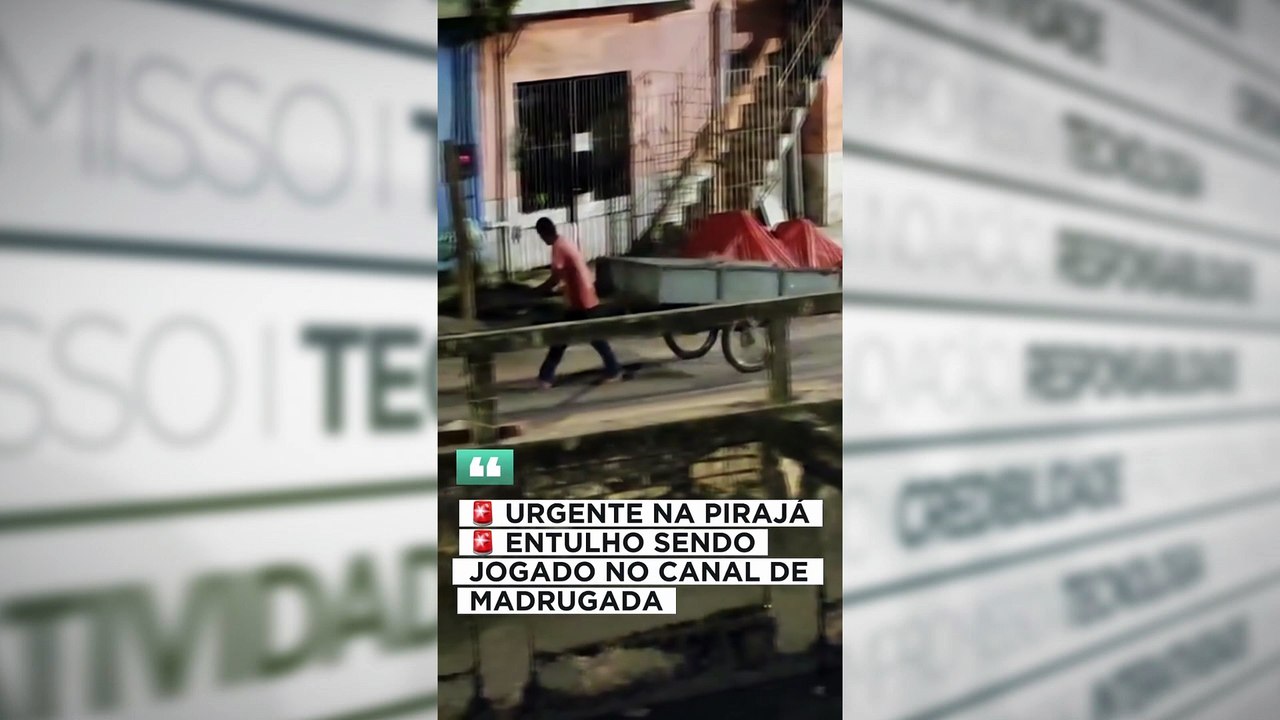 FLAGRANTE DESCARTE IRREGULAR DE ENTULHO É DENUNCIADO NO CANAL DA PIRAJÁ EM BELÉM