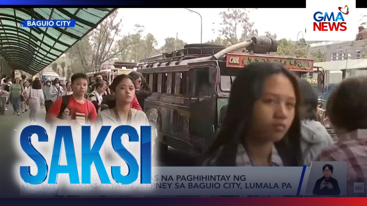 Mahigit isang oras na paghihintay ng masasakyang jeepney sa Baguio city, lumala pa | Saksi