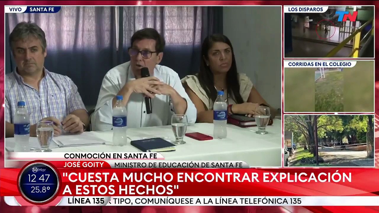 El ministro de Educación de Santa Fe, José Goity:  "El agresor atravesaba una situación intrafamiliar del ámbito privado muy compleja"