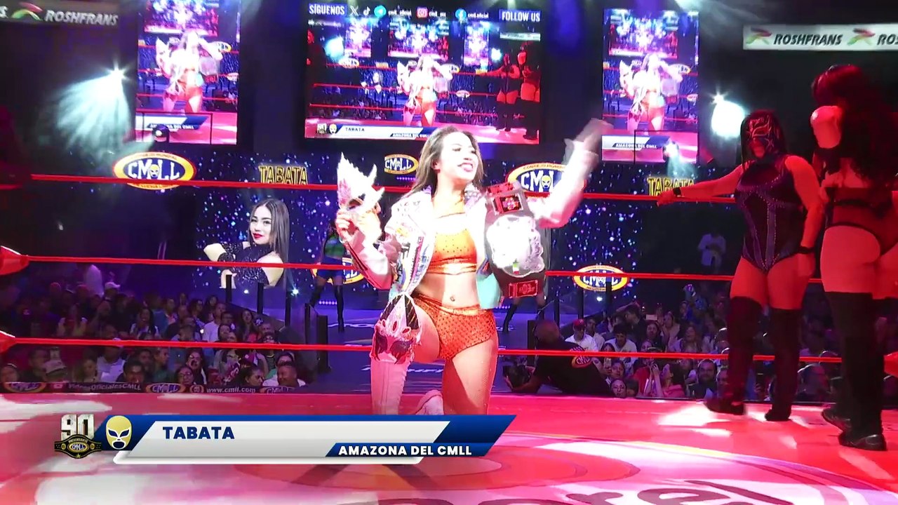 2024.04.19 CMLL Viernes Espectacular - Persephone, Zeuxis & Stephanie Vaquer vs Lluvia, Tabata & Marcela