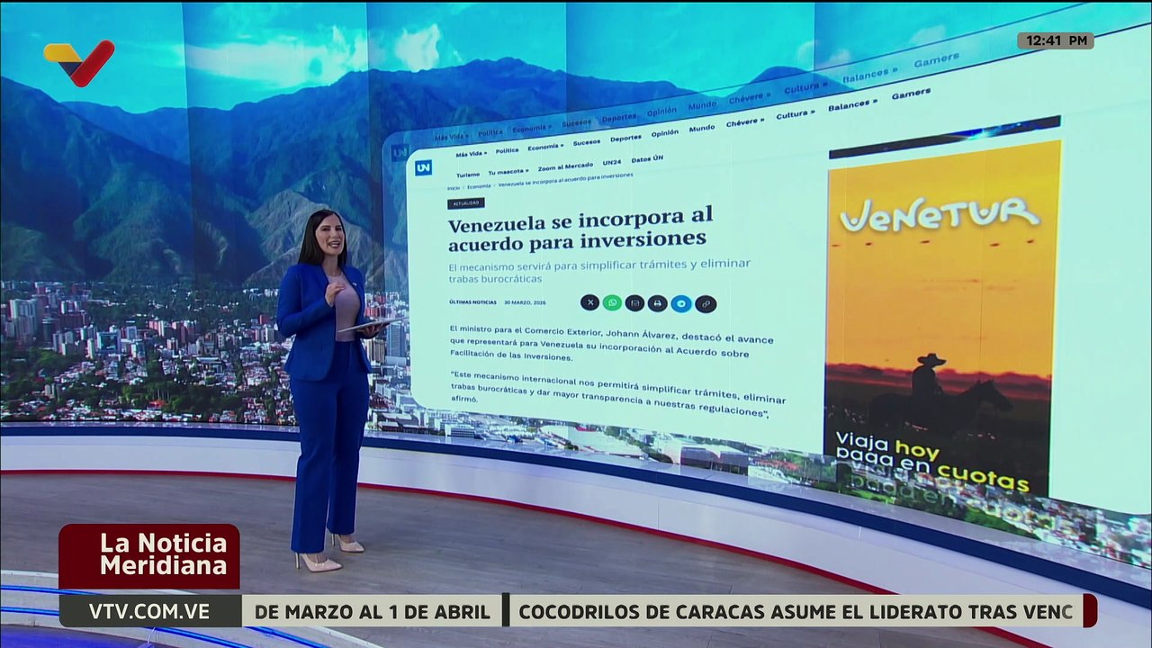 Venezuela se adhiere al Acuerdo sobre Facilitación de las Inversiones para el desarrollo económico
