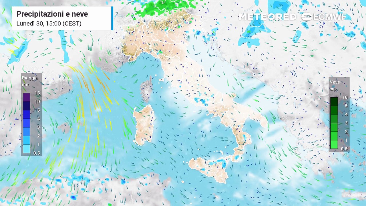 Allerta meteo martedì 31 marzo 2026: neve a bassa quota, pioggia e forte vento