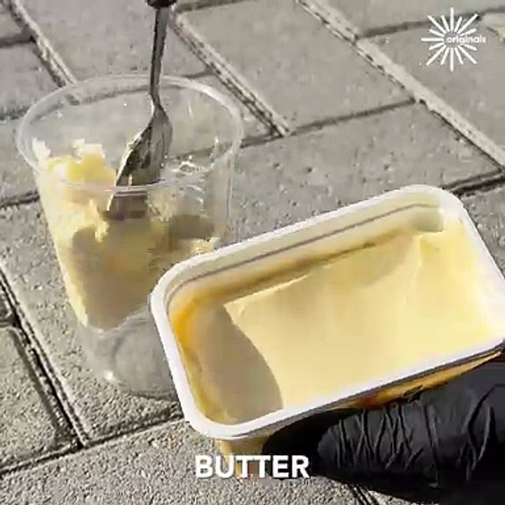 Using butter to clean car tires 🤯💯